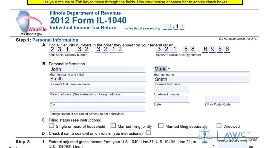 Form Il 1040 V Instructions 2021 Tax Forms 1040 Printable