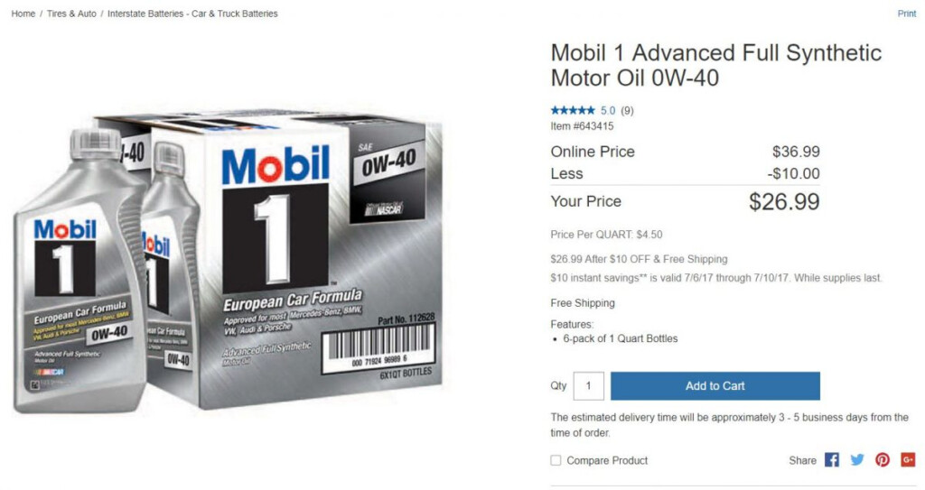 Mobil 1 Rebate Costco CostcoRebate