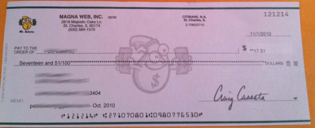 Mr Rebates Tips See My Rebate Check