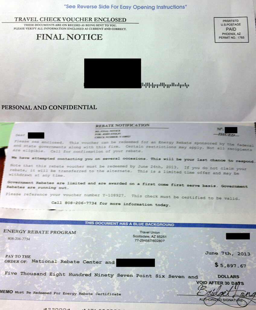 Old Scam Resurfaces From Travel Union This Time As An Energy Rebate 