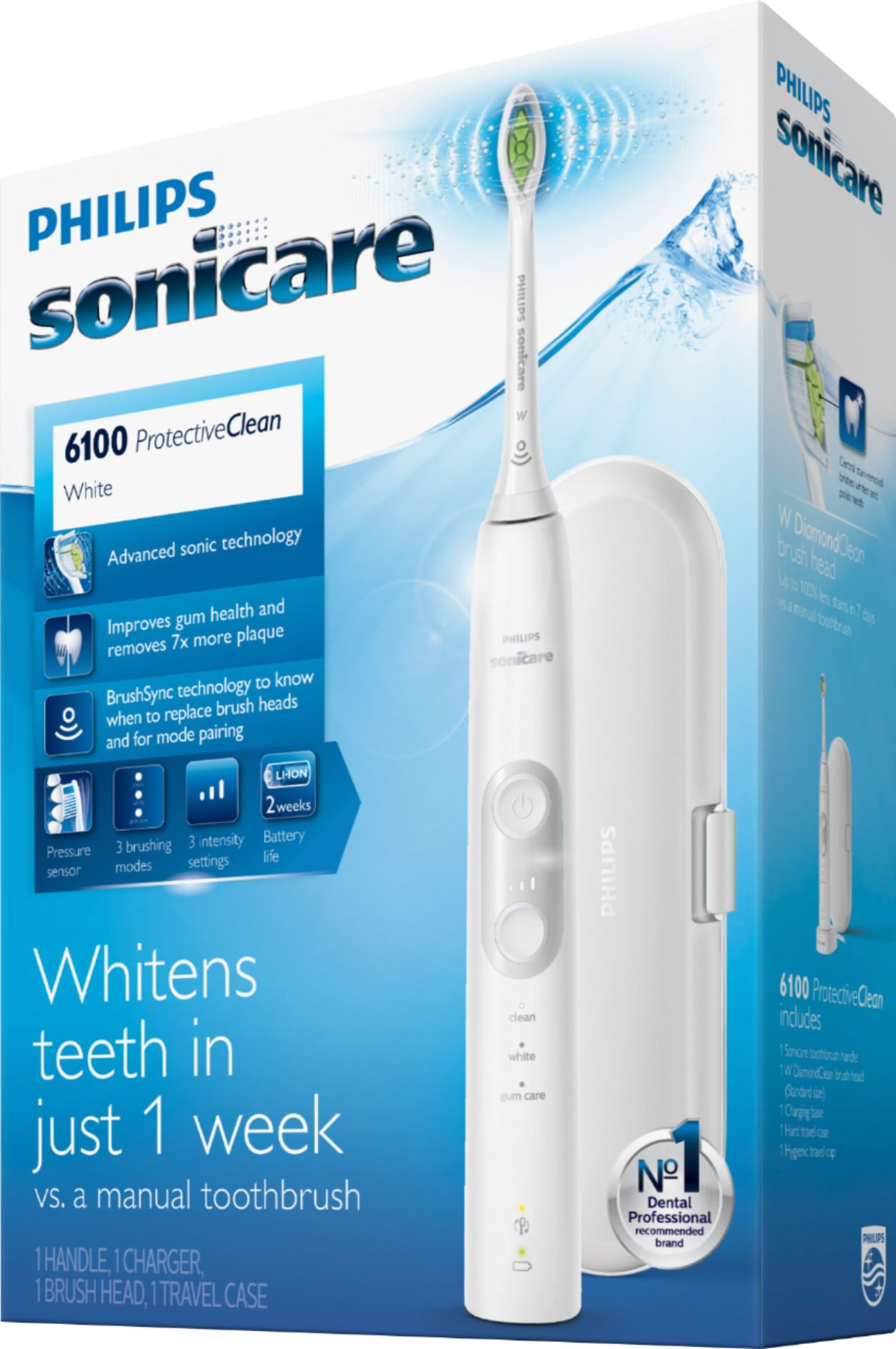 Philips Sonicare 6100 ProtectiveClean Electric Toothbrush HX6877 