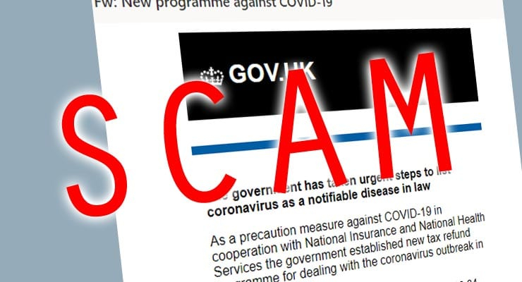 Watch Out For UK Government Coronavirus tax Rebate Email Scam