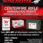 Winchester Centerfire Rifle Ammunition Rebate Up To 75 Rebate On FMJ