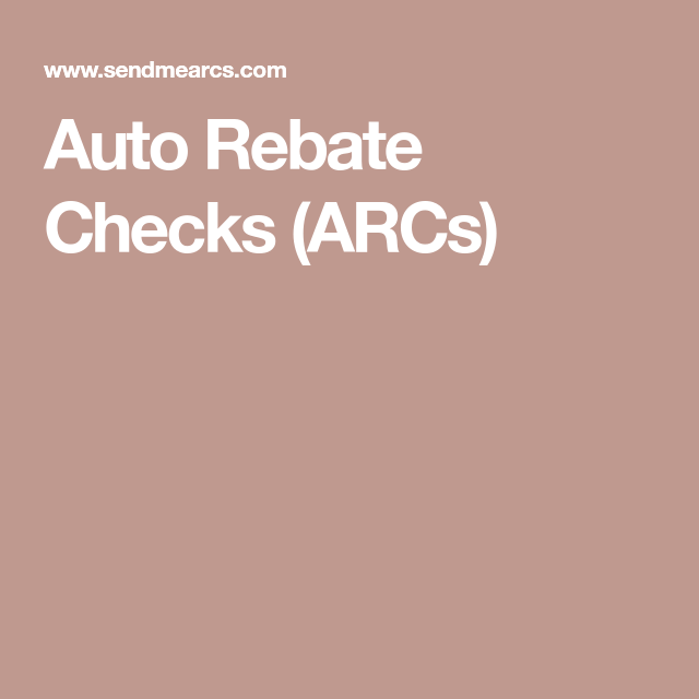 Auto Rebate Checks ARCs Backyard Landscaping Checks Backyard