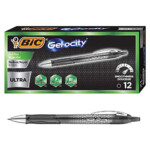 BIC Gel ocity Ultra Retractable Gel Pen Black 12 Count BIC Gel Pens