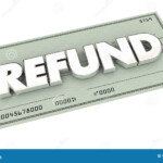 Big Rebate Check Money Back Get Cash Return Refund Stock Image