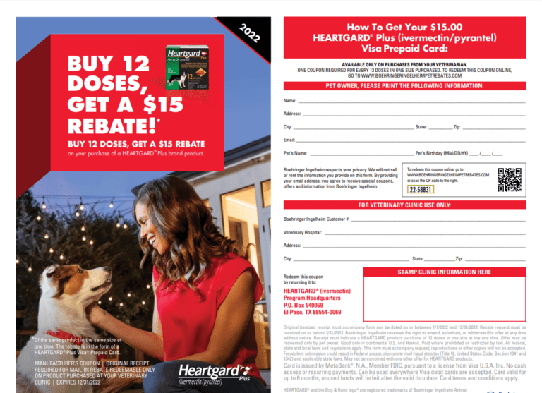 Heartgard Rebate Form 2022 Printable Rebate Form