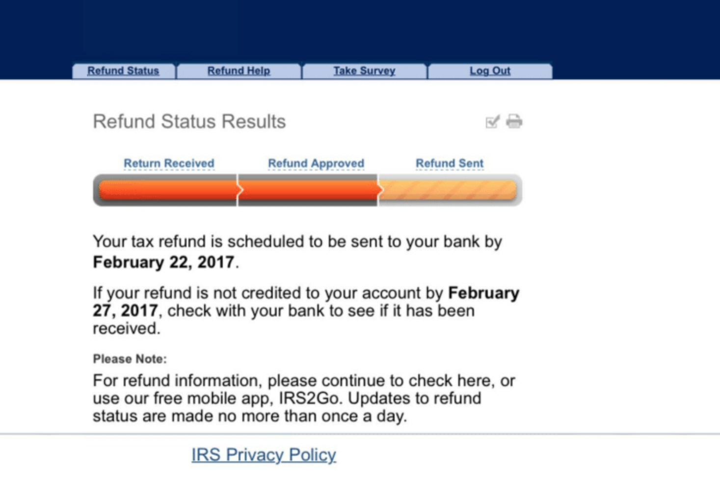 How To Check If Irs Received Tax Return Showerreply3