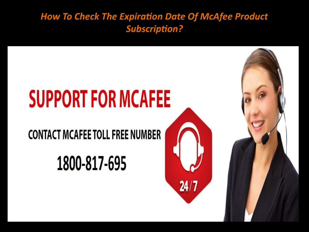 How To Check The Expiration Date Of McAfee Product Subscription By 