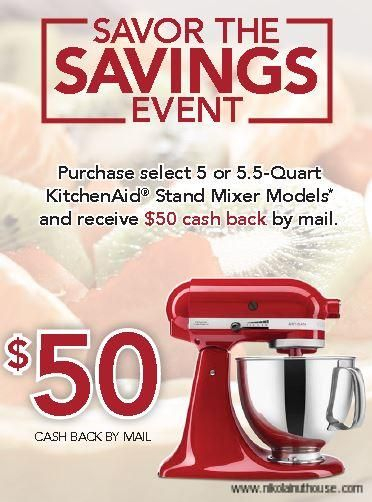 KitchenAid 50 Rebate Check Offer