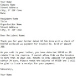 Letter Disallowing Rebate Financial Letter 101 Business Letter