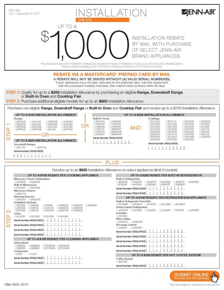 Manufacturer Rebates Signature Appliances