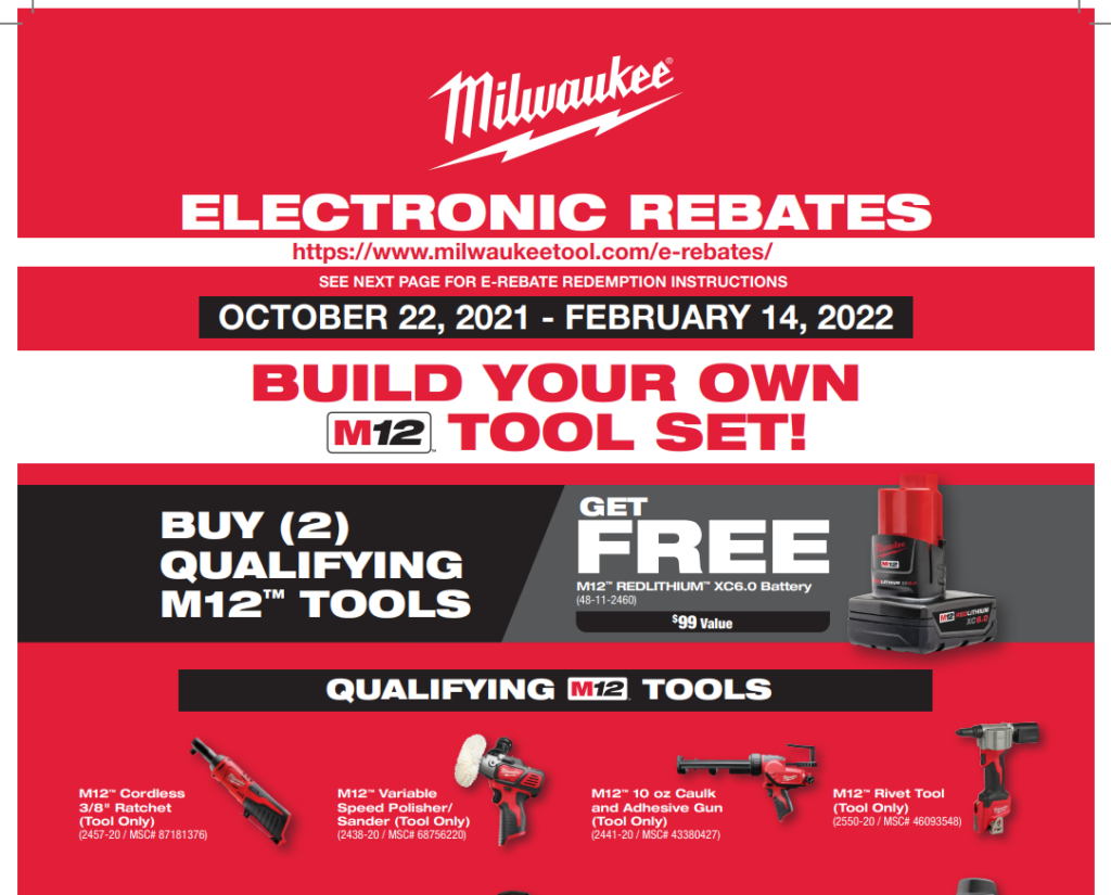 Milwaukee Tool Rebates Ferguson Printable Rebate Form