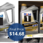 Mobil 1 5 Quart Motor Oil Only 14 68 At Walmart Motor Oil Walmart