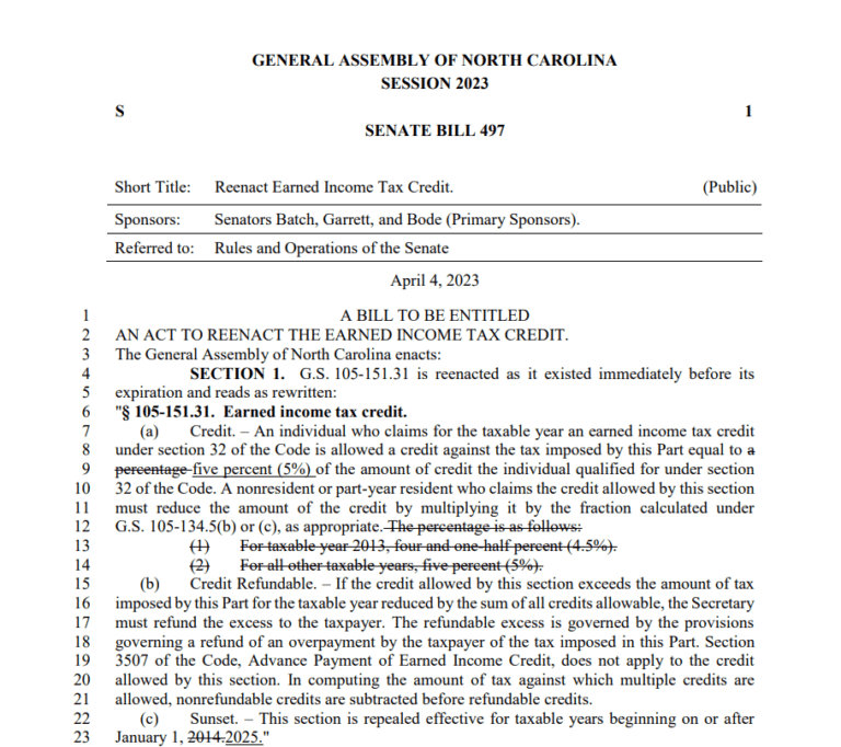 North Carolina Tax Rebate 2023 Eligibility Filing Benefits 