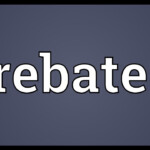 Rebate Meaning YouTube