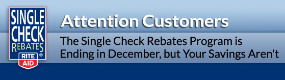 Rite Aid Single Check Rebates Program Is Ending