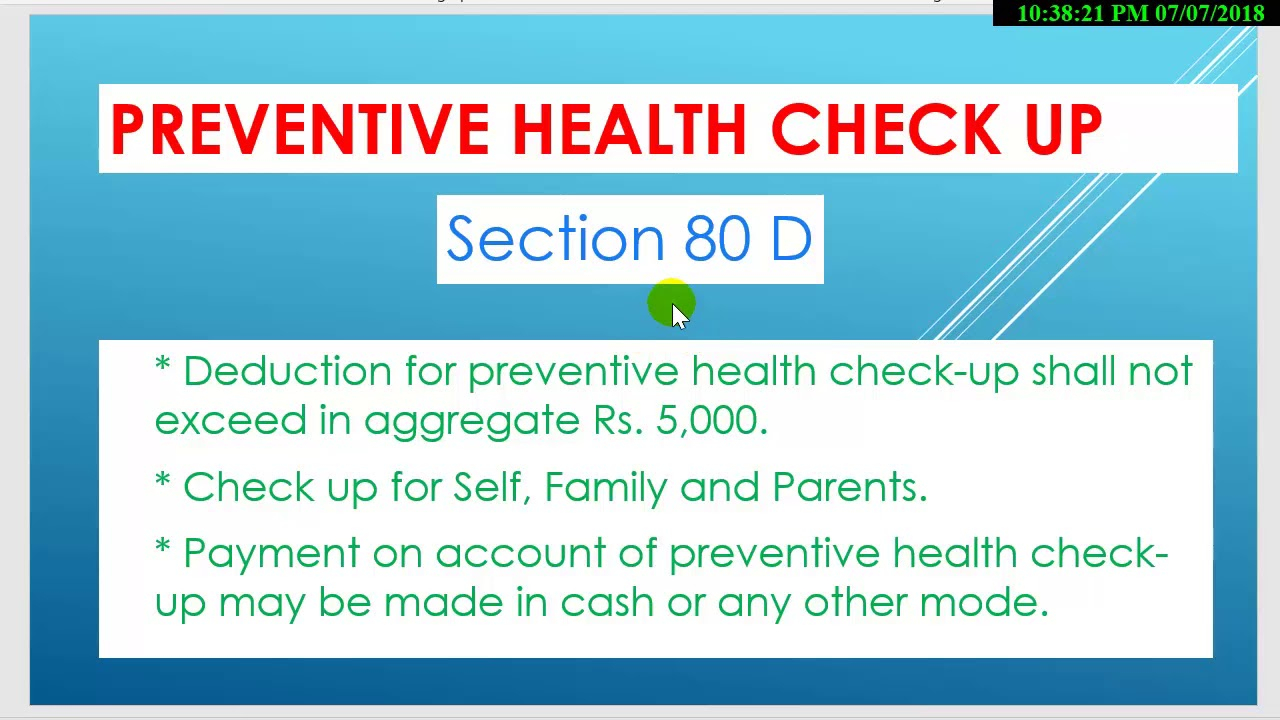 Save Your Tax With Preventive Health Check Up YouTube