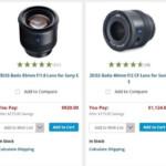 Up To 502 Off On Zeiss Batis Lenses Sony Rumors