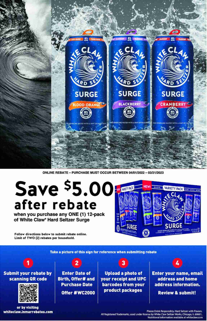 WHITE CLAW SURGE REBATE 4 1 3 31 Dahlheimerbeverage