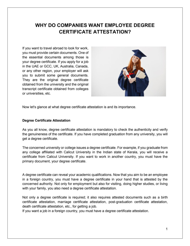 WHY DO COMPANIES WANT EMPLOYEE DEGREE CERTIFICATE ATTESTATION By 