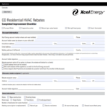 Xcel Energy Cooling Rebate Form Excel Printable Rebate Form